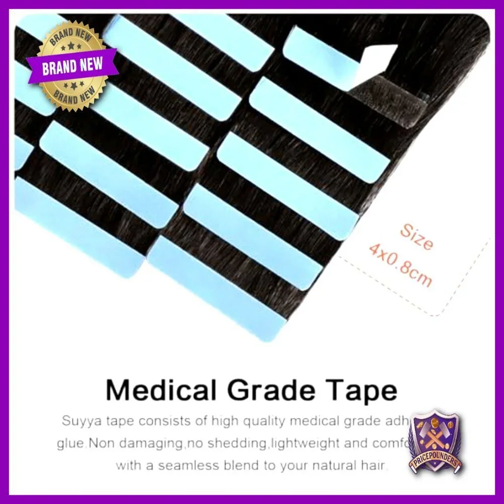 Human Hair Tape-In Extensions 20PCS 40g Seamless Hand-Tied Invisible Pro Quality